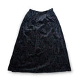 VTG Paisley Velour A-Line Midi Skirt XS/S 25"