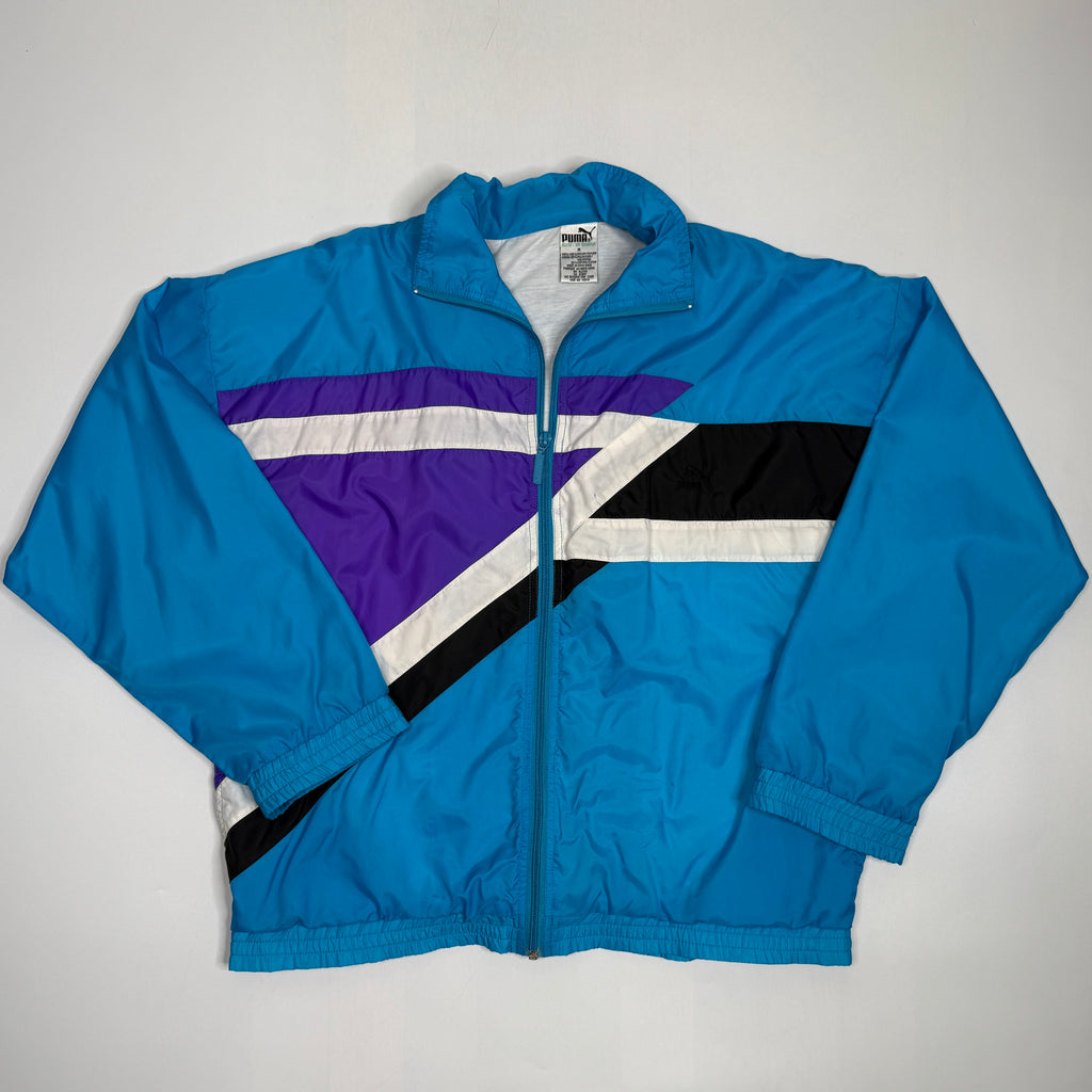 VTG Puma Lined Active Full Zip Windbreaker M