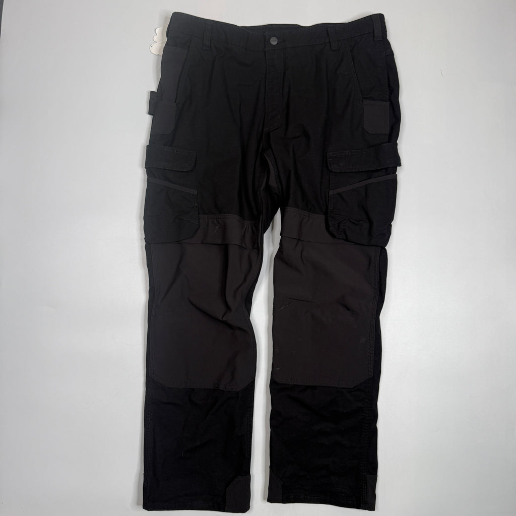 Carhartt Steel Rugged Flex Relaxed Fit Double Front Cargo Work Pants 40" Black