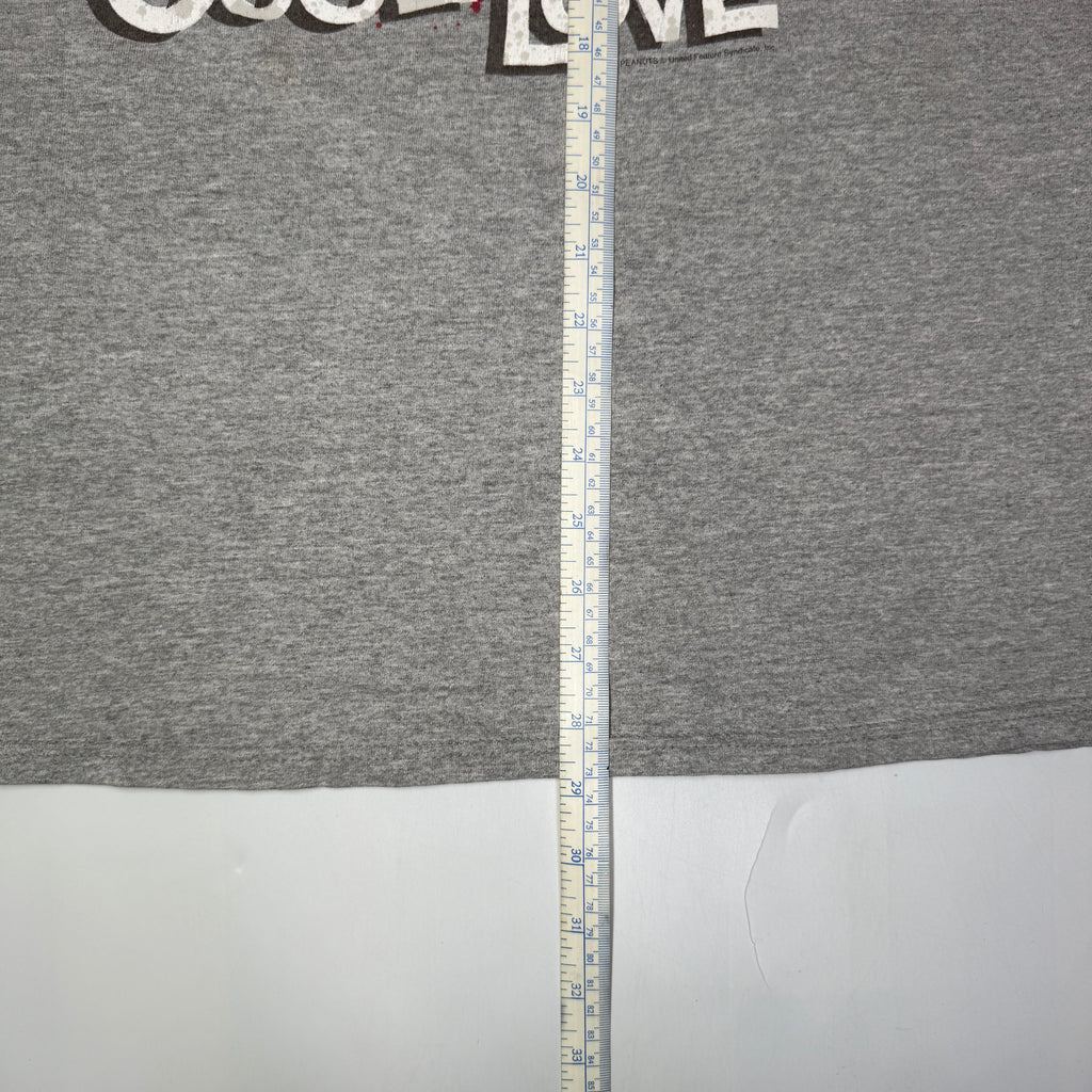 Y2K Cool Love Peanuts Friends T Shirt L Grey