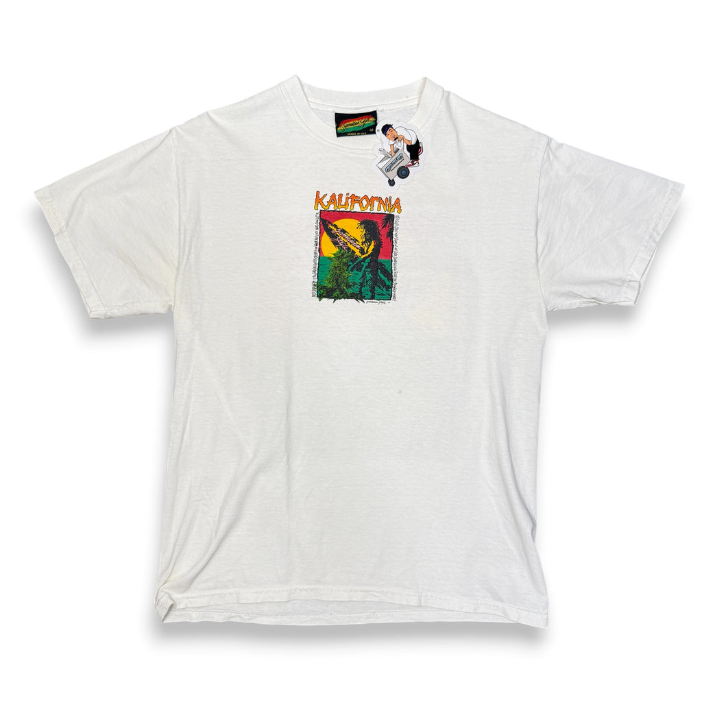 VTG 1991 Kalifornia Jamaican Style T Shirt S/M White