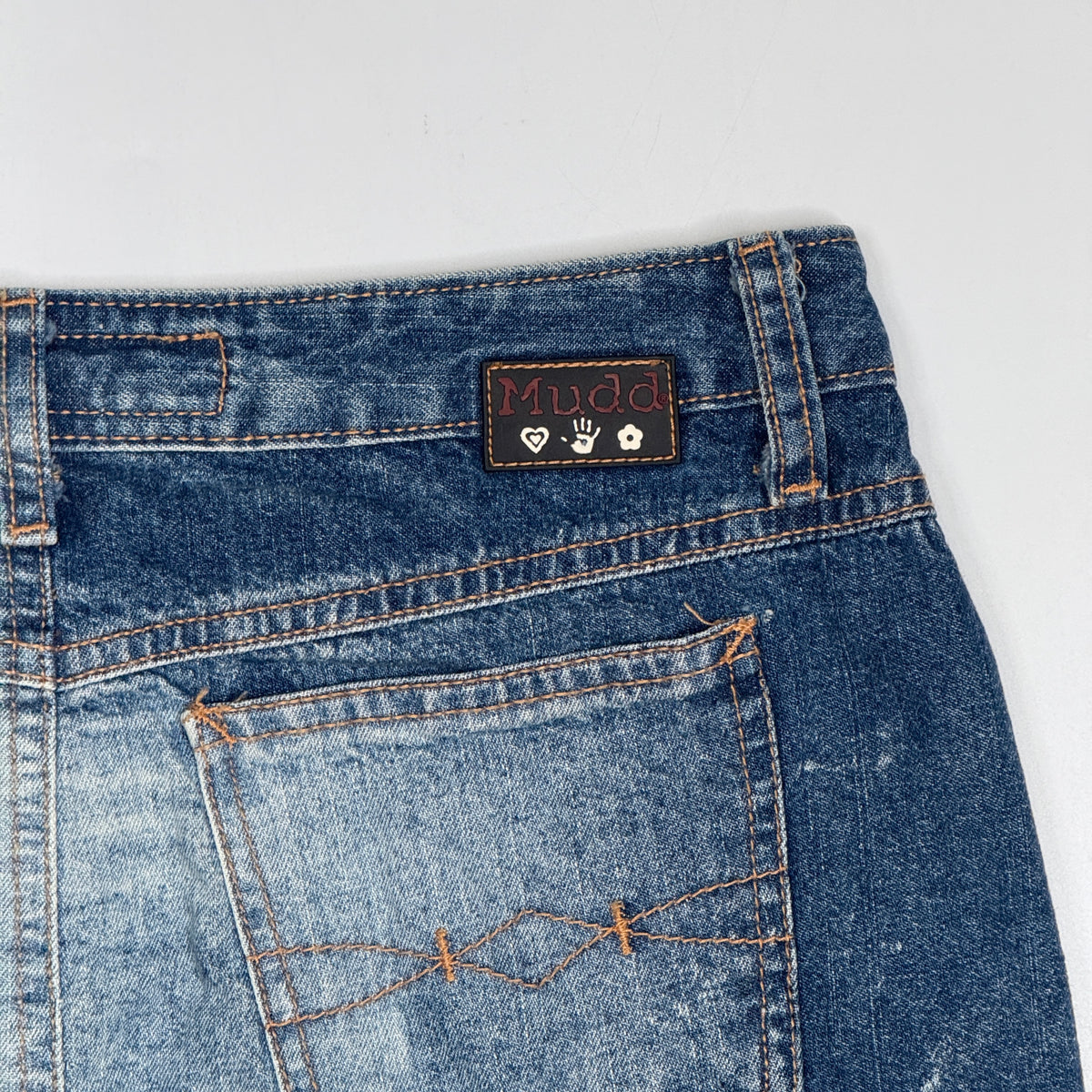 Y2K Mudd Faded Denim Mini Skirt 30" M