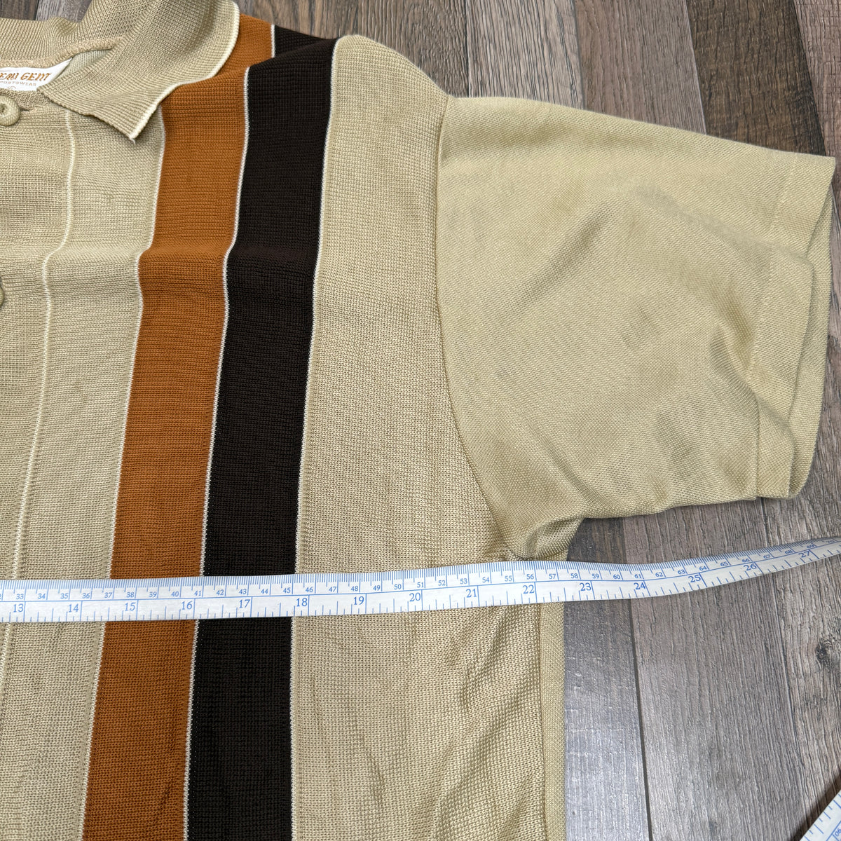VTG Beau Gent Colorblock Button Polo Shirt XL