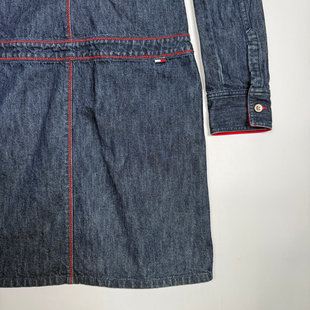 Y2K Tommy Hilfiger Denim Shirt Dress M Blue