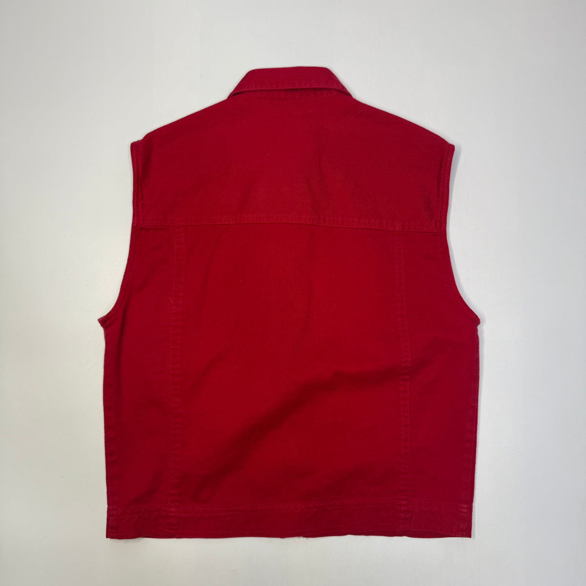 VTG Ski Wear Floral embroidered Vest S Red