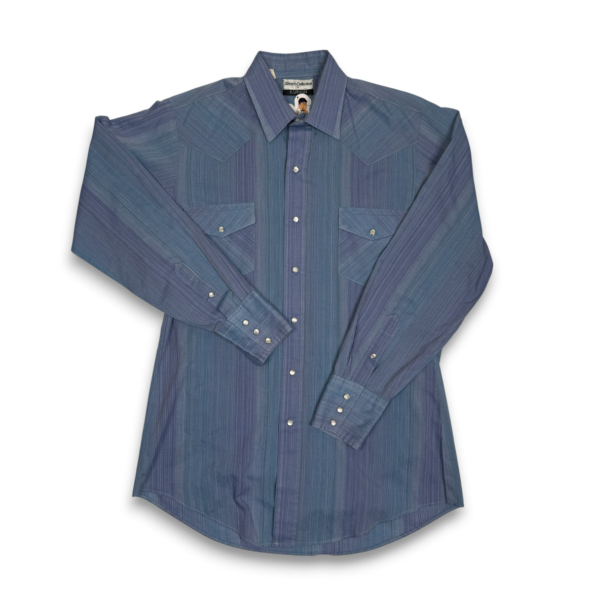 VTG Karman Western Peal Snap L/S Button Up M Purple