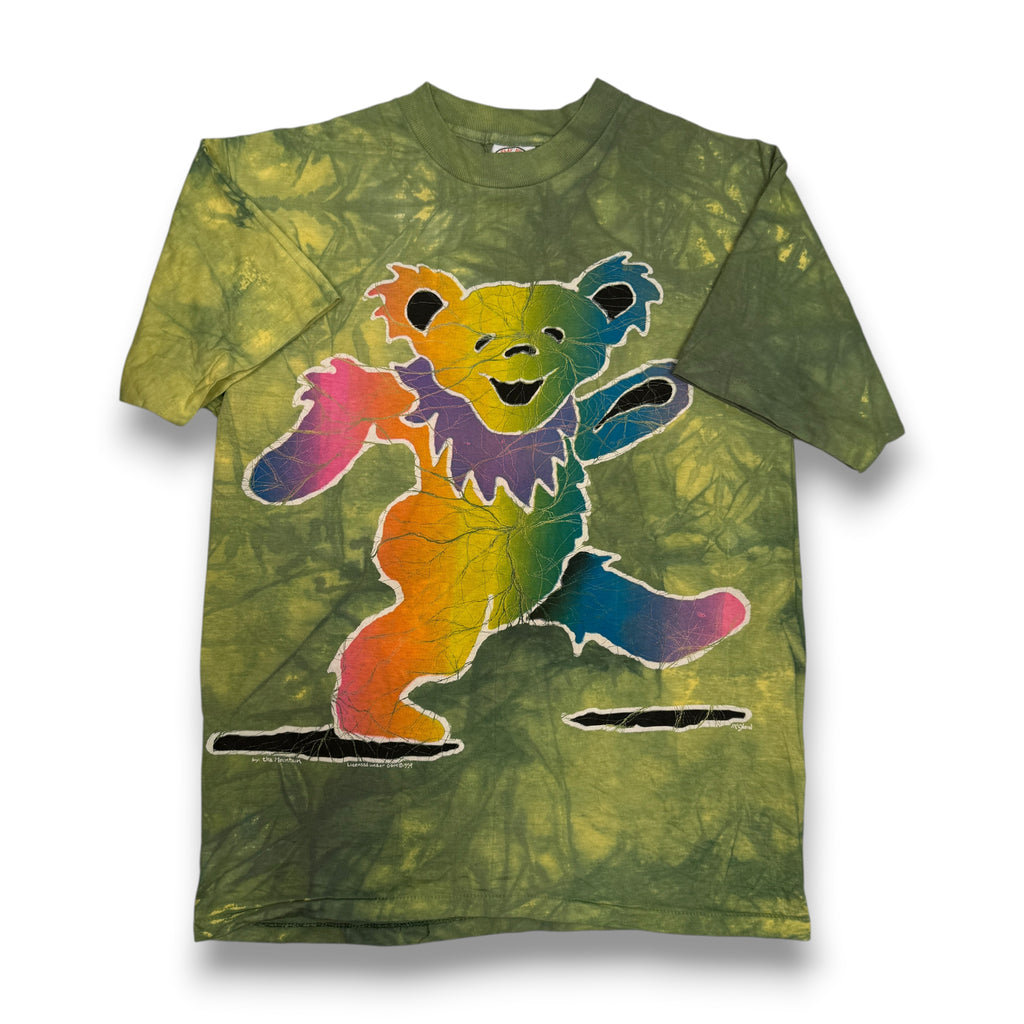 VTG 1994 Grateful Dead Dancing Bear Green Tie Dye T Shirt L