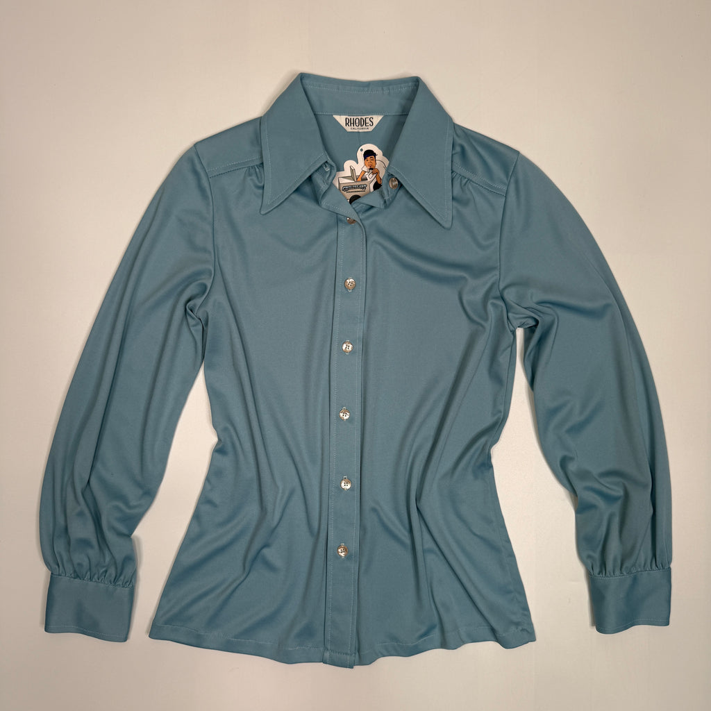 VTG Rhodes Dagger Collar Button Up Blouse M