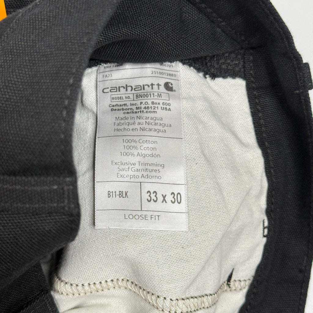 NWT Carhartt Relaxed Straight Duck Pants 32" Black