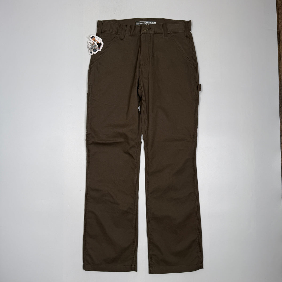 NWT Carhartt Relaxed Fit Utility Straight Twill Pants 30" Dark Coffee