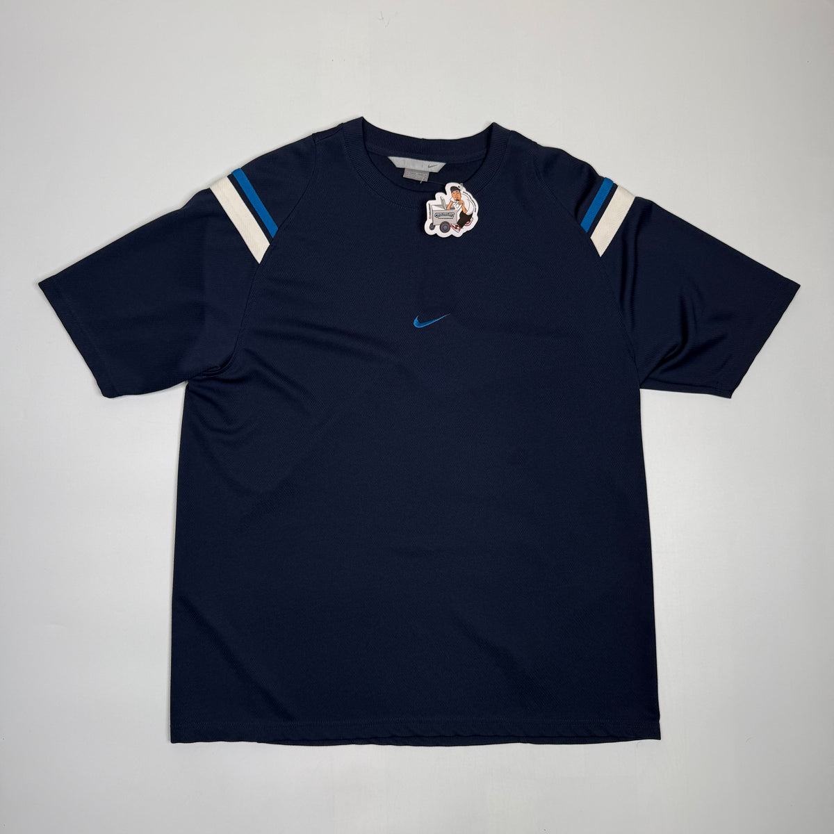 Y2K Nike Center Swoosh T Shirt XL Navy