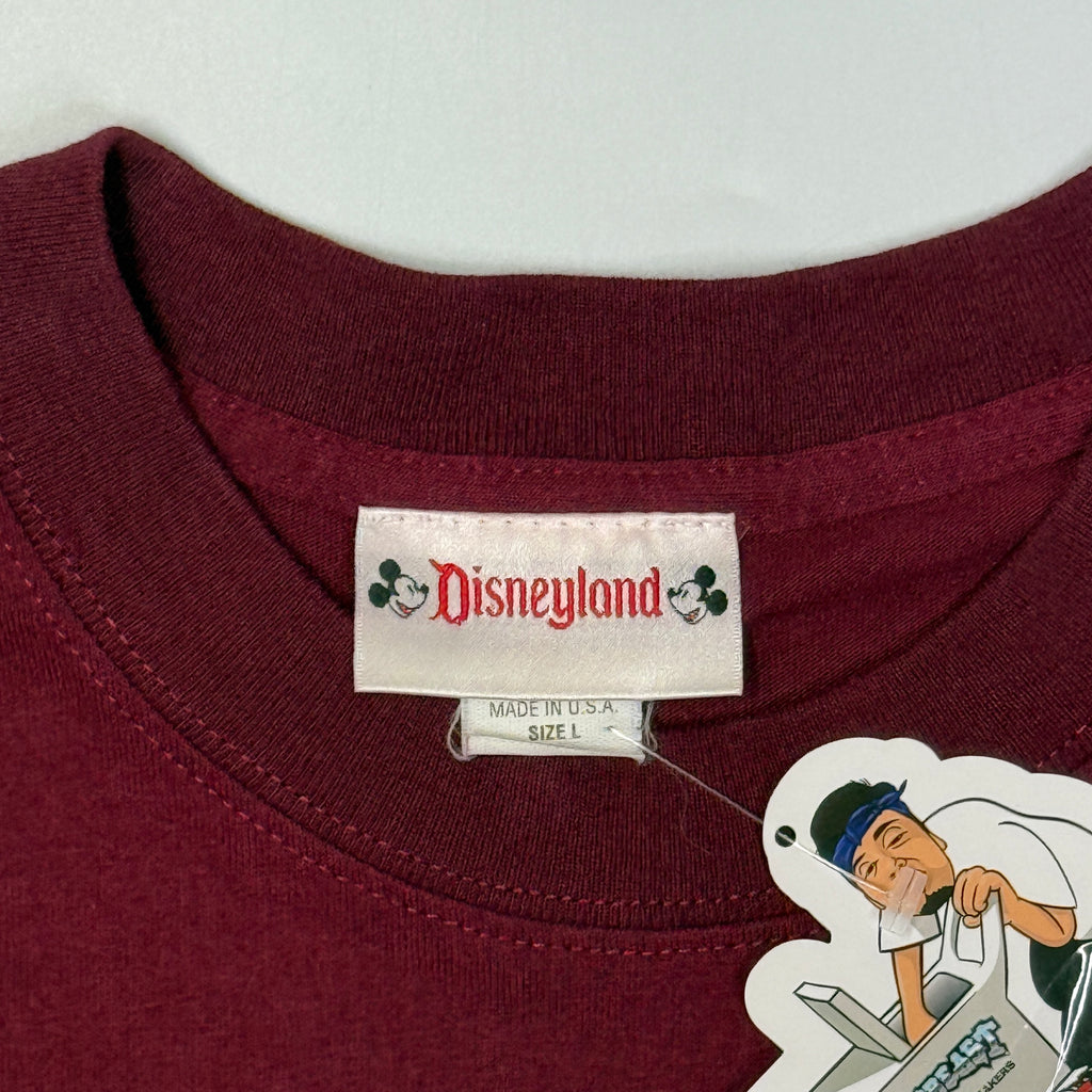 NWOT Disneyland Adventure Land Mickey T Shirt L Burgundy