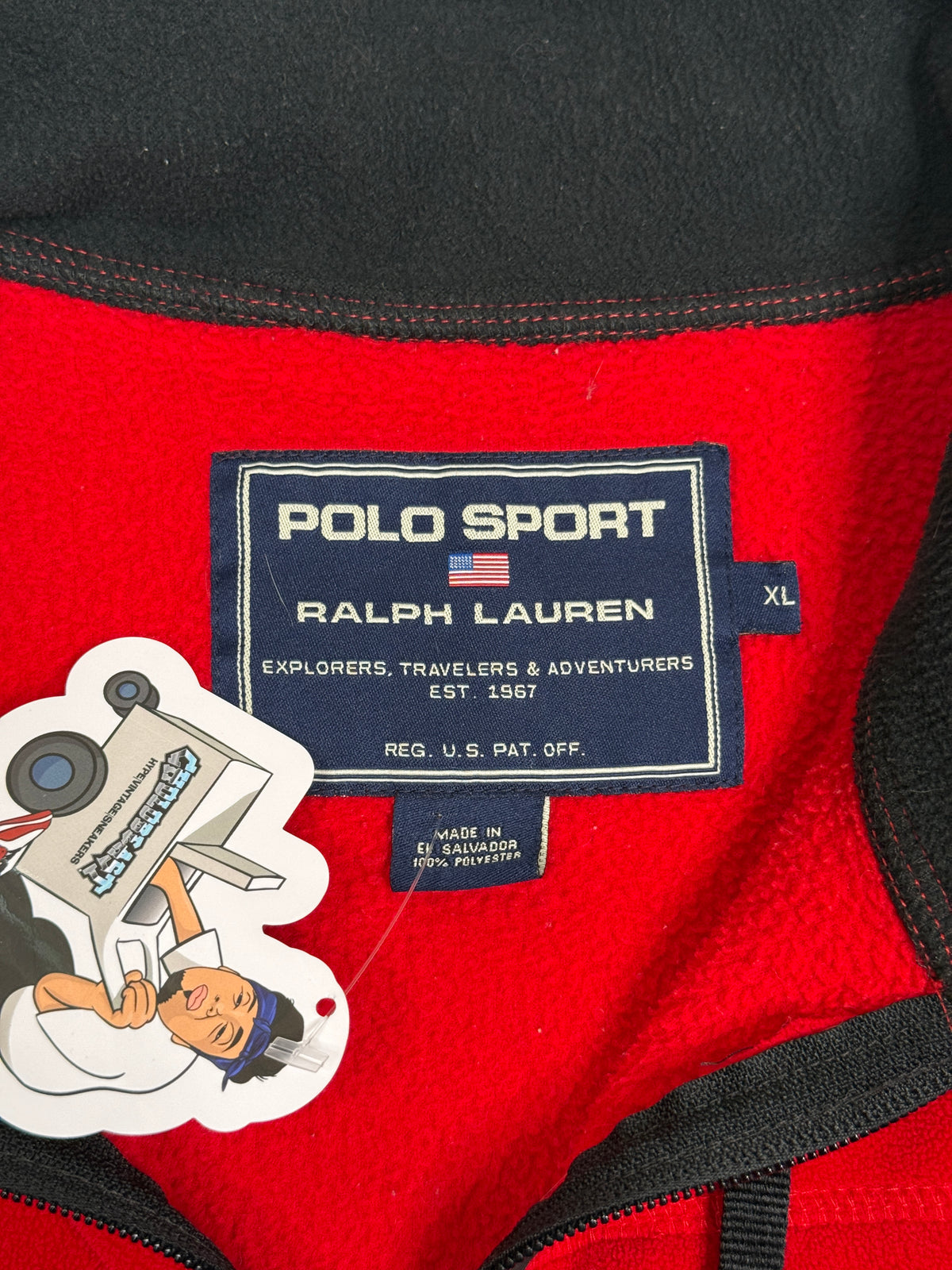 VTG Polo Sport Fleece Full Polartec Thermopro Zip XL