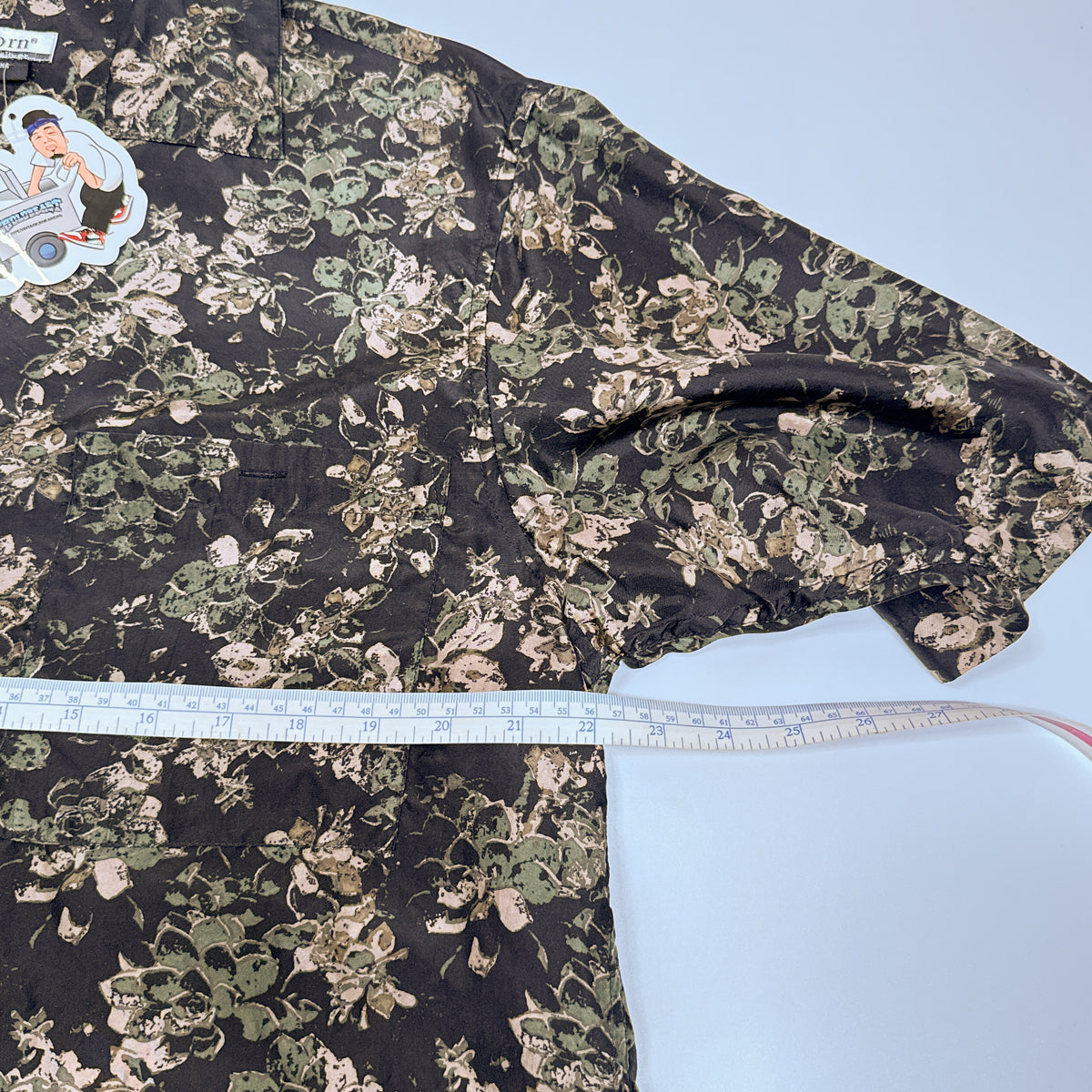 VTG Firethorn Silk Floral Button Up L