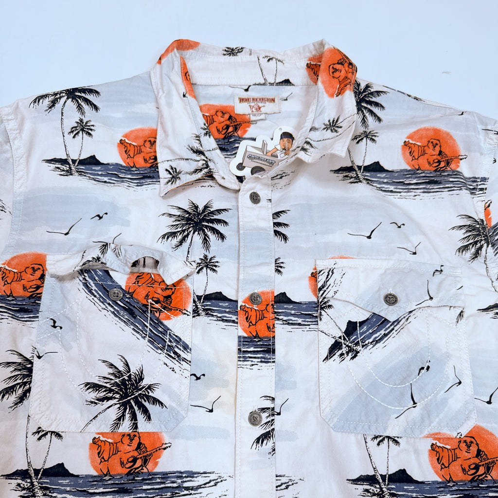 True Religion Tropical Button Up XL/L