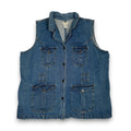 VTG The Avenue Utility Vest Denim Vest XL Wmn
