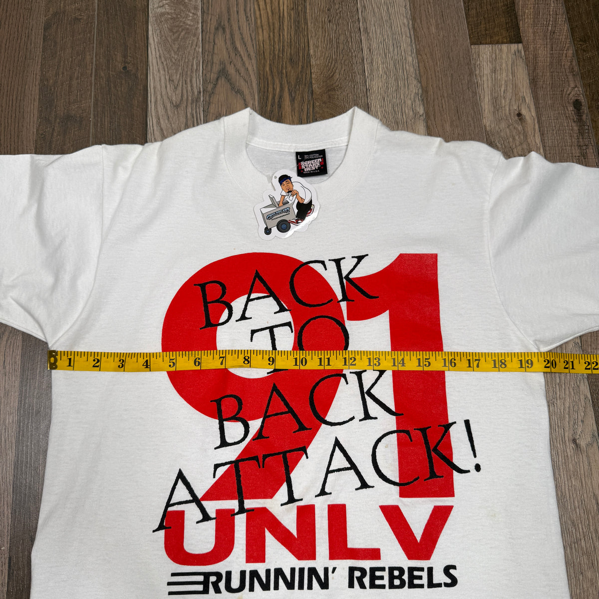 VTG 1991 UNLV Back to Back T Shirt L White