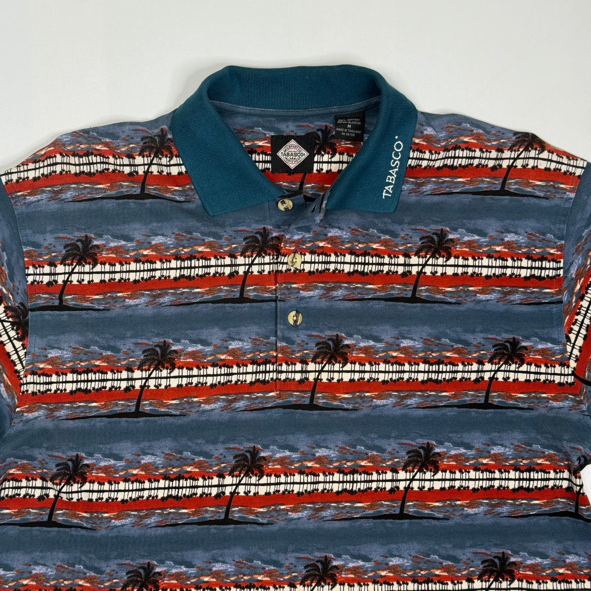 VTG Tabasco Tropical AOP Polo Shirt L