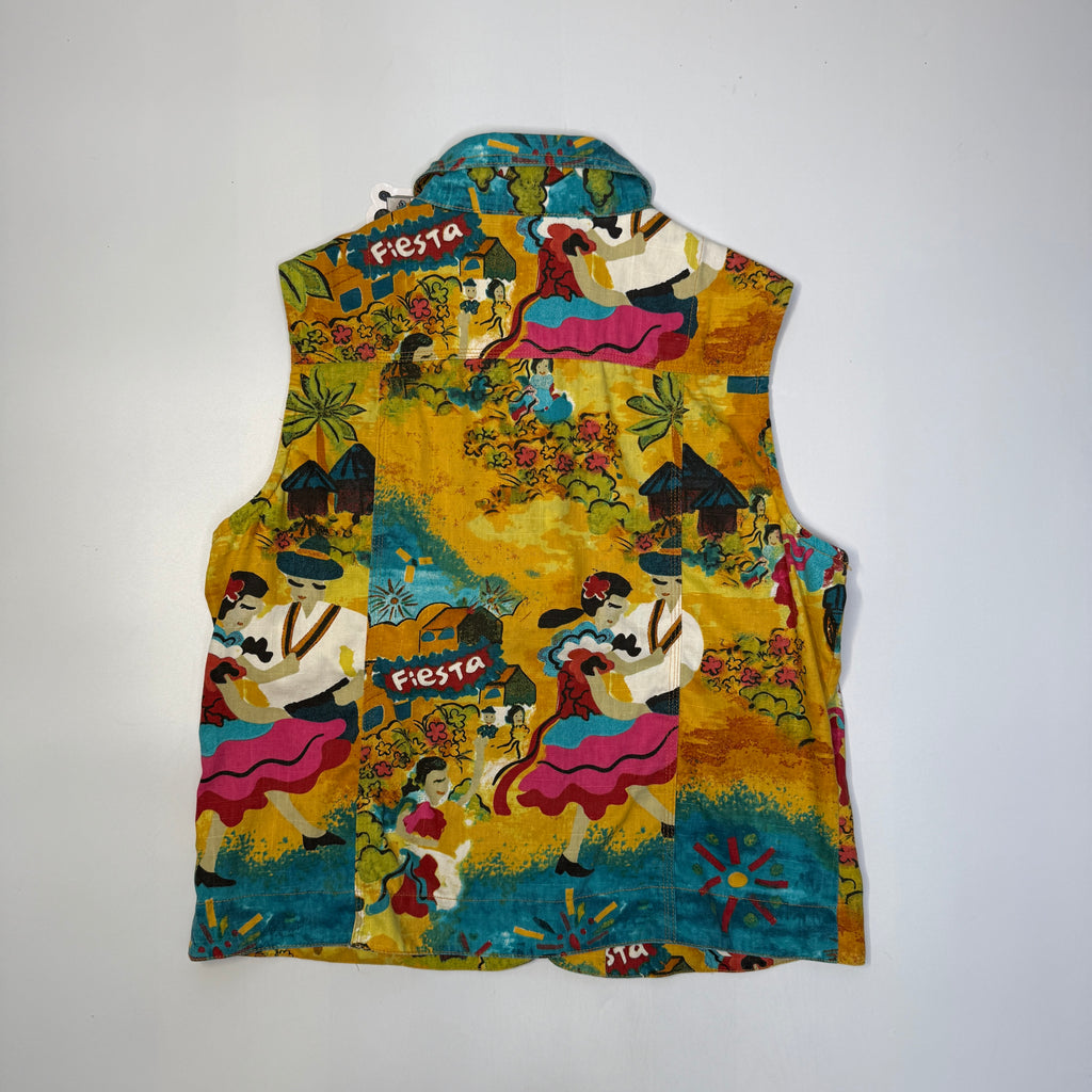 VTG Chicos Fiesta Multi Color Vest S