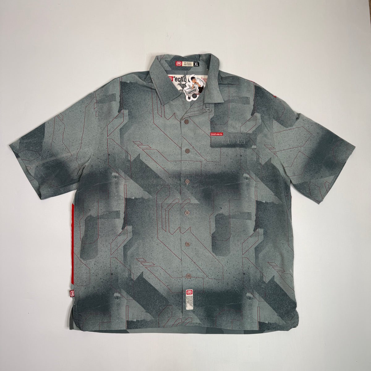 Y2K Ecko Complex Mindlabs Button Up XL