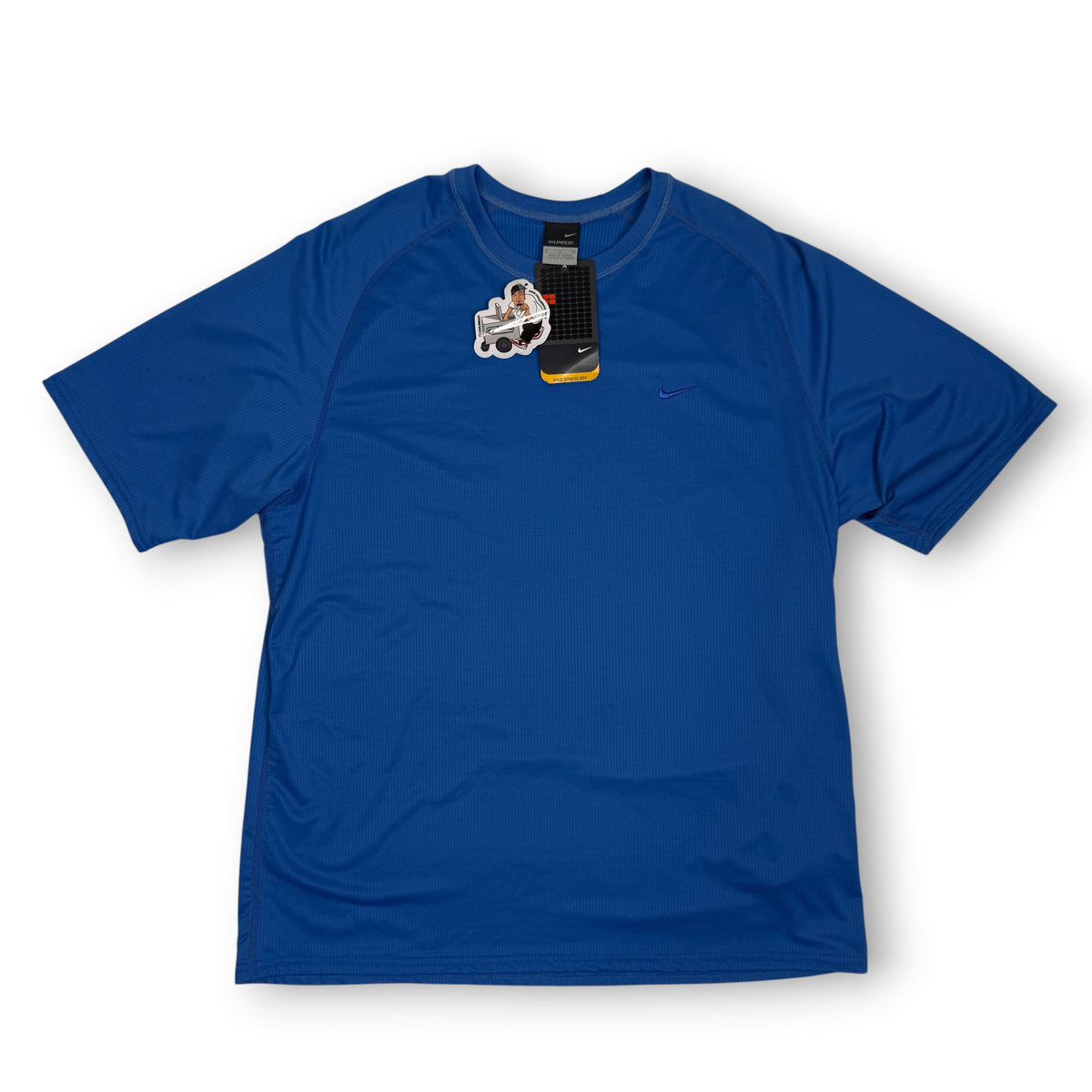 NWT Y2K Nike Sphere Dry Mini Swoosh T Shirt L Blue