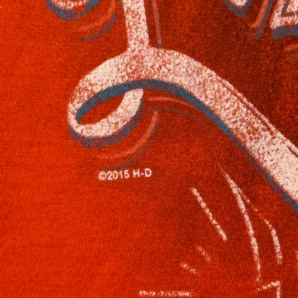 2015 Harley Davidson V Neck T Shirt S Orange