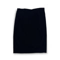 VTG Black Velour Midi Pencil Skirt S/M 30"