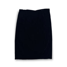 Load image into Gallery viewer, VTG Black Velour Midi Pencil Skirt S/M 30"