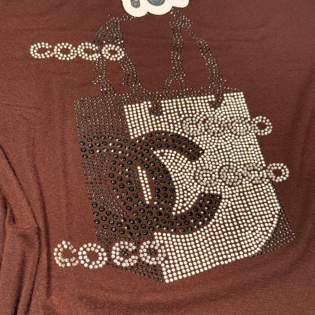 Y2K Coco Bedazzled Double C L/S Top S/M