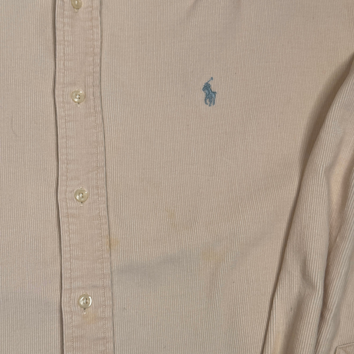VTG Ralph Lauren Cream Corduroy L/S Button Up 2XL
