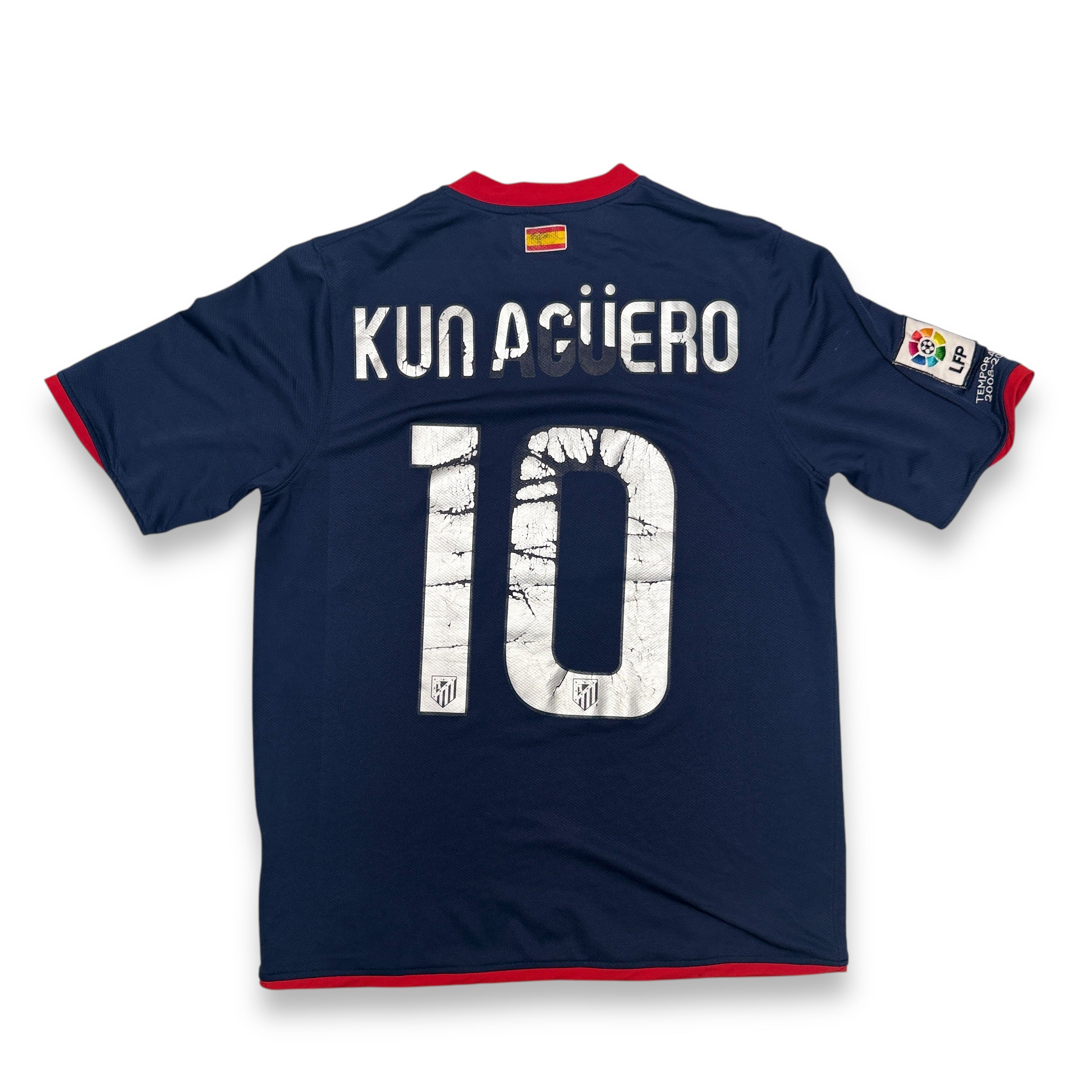 2008 Athletico de Madrid Away Kun Aguero Jersey M