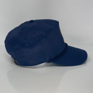 VTG Cadillac Navy Leather Strapback Hat