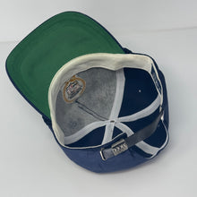 Load image into Gallery viewer, VTG Cadillac Navy Leather Strapback Hat