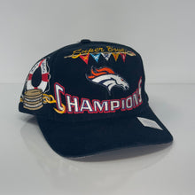 Load image into Gallery viewer, NWT SuperBowl Denver Broncos Champion Strap Back Hat