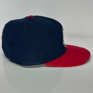 VTG Cleveland Indians Diamond New Era Fitted Wool Hat 7 1/2