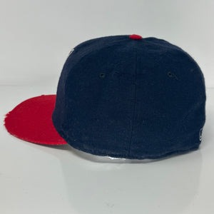 VTG Cleveland Indians Diamond New Era Fitted Wool Hat 7 1/2