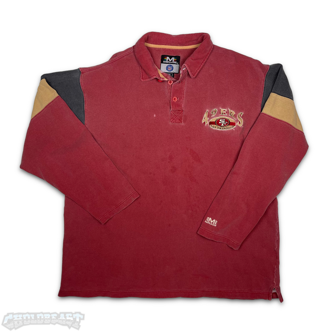 VTG Mirage 49ers L/S Polo Shirt 2XL