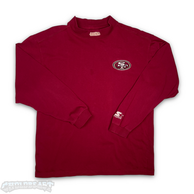 VTG Starter 49ers Mock Neck L/S T Shirt L