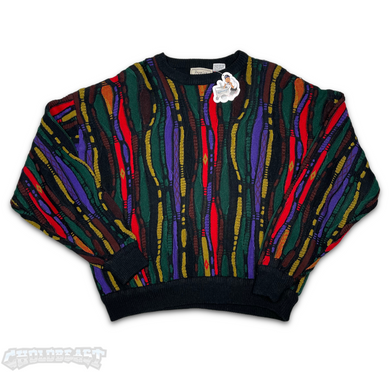 VTG Premium Coogi Multicolor Knit Sweater L