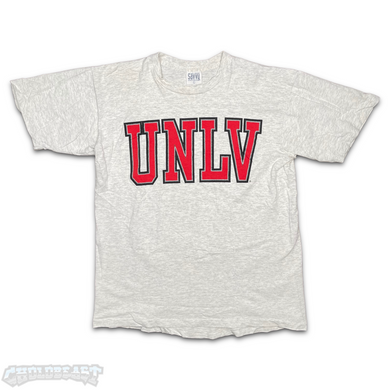 VTG UNLV Spell Out Gray T Shirt L