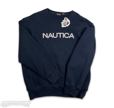 Nautica Spell Out Sweatshirt Crewneck XL