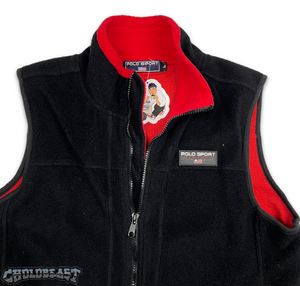 VTG Polo Sport Polartec Vest Black Red L