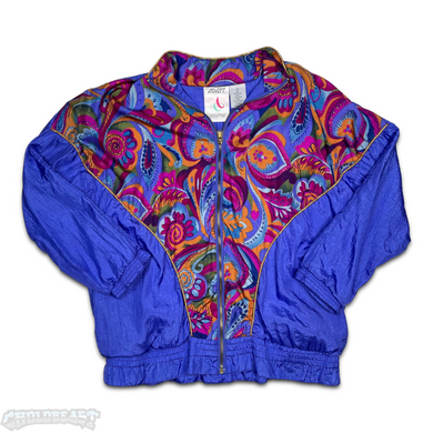 VTG Purple Paisley Windbreaker M