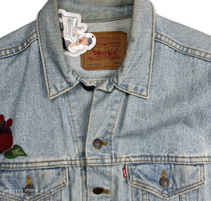 VTG Levis Art Work Denim Vest S