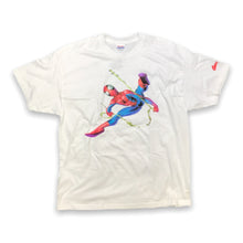 Load image into Gallery viewer, Y2K Marvel Spiderman Web Slinging Graphitti White T Shirt XL